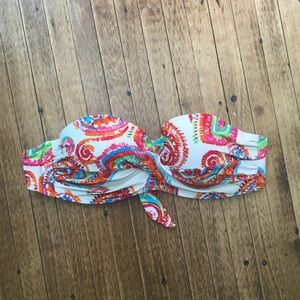Venus bright colored paisley twist front bikini c cup top